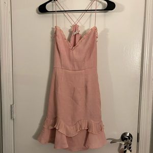 absolutely adorable light pink ruffled dress
